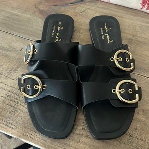 Leather sandals made in Italy size 9